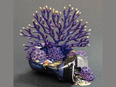 nature inspired sculptures with discarded objects Stephanie Kilgast