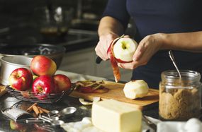 peeling apples