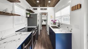 Rising Sun shipping container house by Uncontained Dreams interior